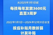国家育儿补贴方案公布！3周岁前每娃每年3600元