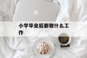 小学毕业后都做什么工作_小学毕业后都做什么工作好