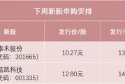 明天，两只新股申购