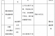 蚂蚁消金被罚140万元：公司治理不完善、风控独立性不足、贷后管理不到位、委外催收管理不到位