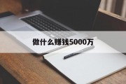 做什么赚钱5000万_做什么能赚5万