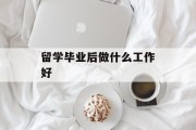 留学毕业后做什么工作好_留学毕业后怎么办
