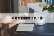 毕业后我要做什么工作_毕业后该做什么