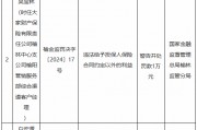 大家财险榆林中心支公被罚8万元：违法给予投保人保险合同约定以外的利益