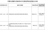 吉林银行长春分行被罚50万元：未按规定报送大额交易报告或者可疑交易报告